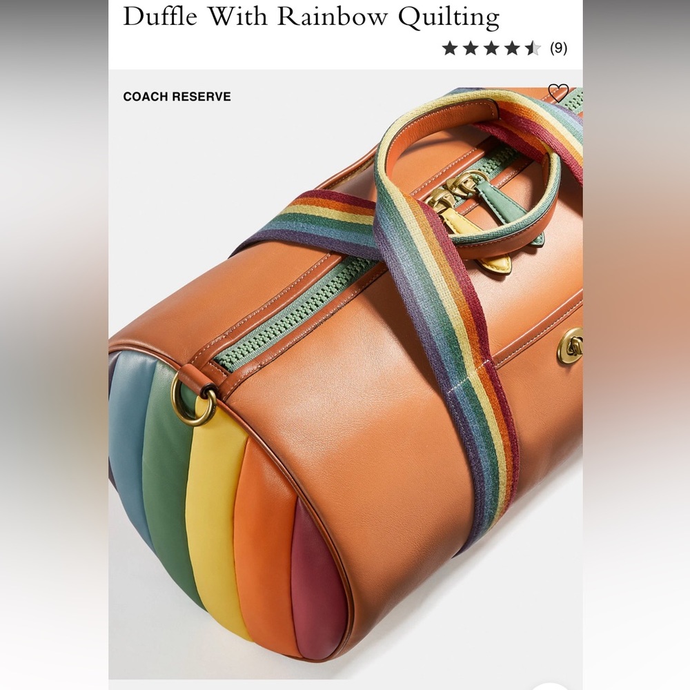 Coach Duffle with Rainbow Quilting